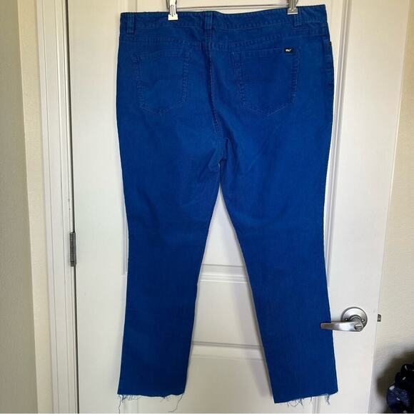 Vineyard Vines 5 Pocket Su Washed Corduroy Raw Hem Pants Aviator Blue - Picture 8 of 8